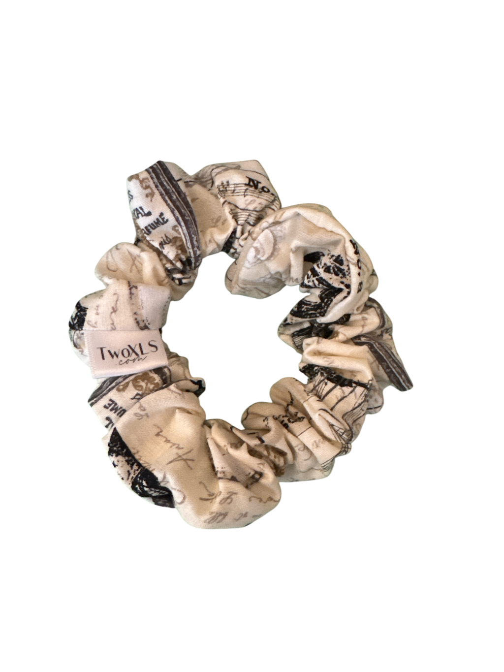 Vintage Notes Scrunchies
