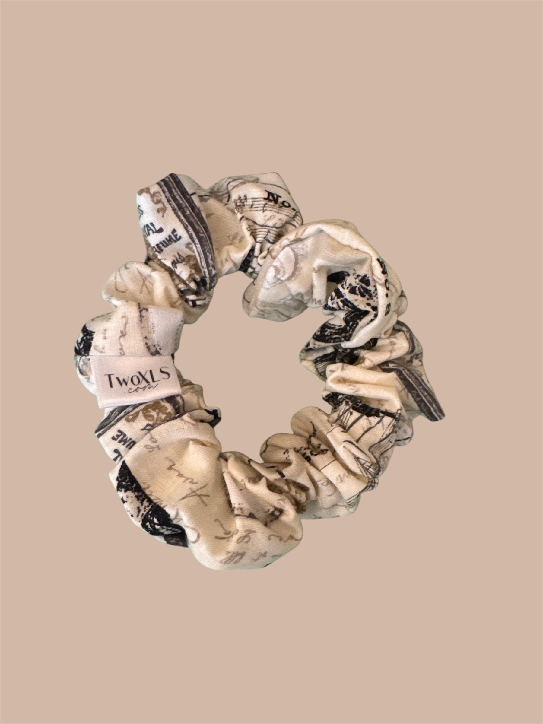 Vintage Notes Scrunchies